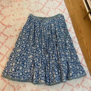 Floral Blue and White Women's Skirt